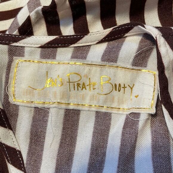 Jens Pirate Booty French Stripe Navi Maxi Dress L - Picture 5 of 9